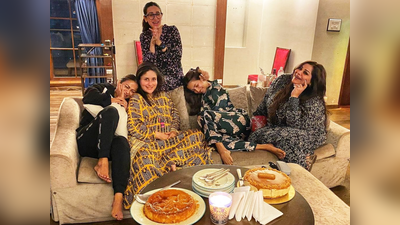 करीना कपूर खान ने दी पजामा पार्टी, मलाइका-अमृता अरोड़ा और करिश्मा कपूर का दिखा क्लीन बोल्ड लुक