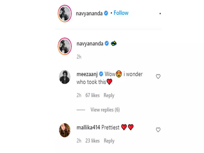 Meezaan Jaaferi Comment On Navya Post