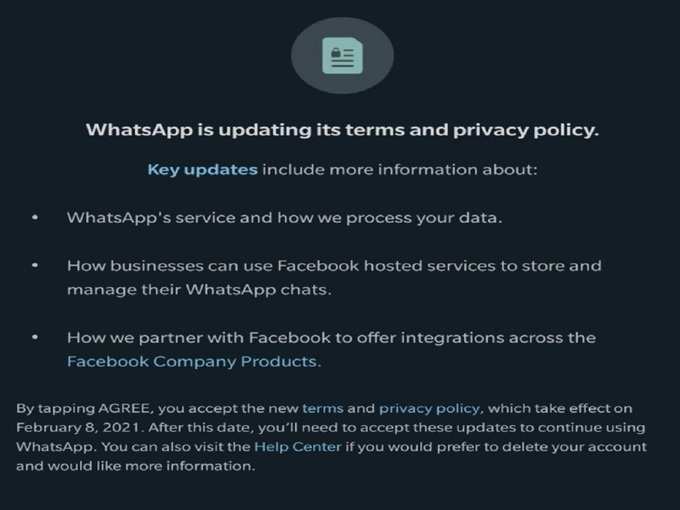 WhatsApp privacy policy 2021 User Data Facebook 3
