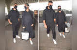 अंगद बेदी और नेहा धूपिया का एयरपोर्ट पर मैचिंग ब्लैक ऐंड वाइट लुक, ऐक्ट्रेस के हाथ में दिखा लग्जरी लेबल का बैग