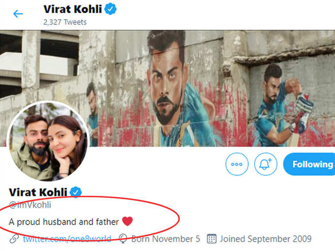 virat kohli twitter bio