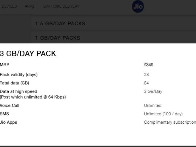 Jio 349 Plan