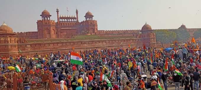 Farmers at Red Fort