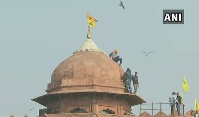 Farmers Flag at Red Fort