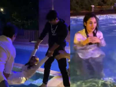 शहनाज गिल के बर्थडे पर सिद्धार्थ शुक्ला ने उन्हें उठाकर पानी में फेंका, birthday bumps वाला वीडियो वायरल