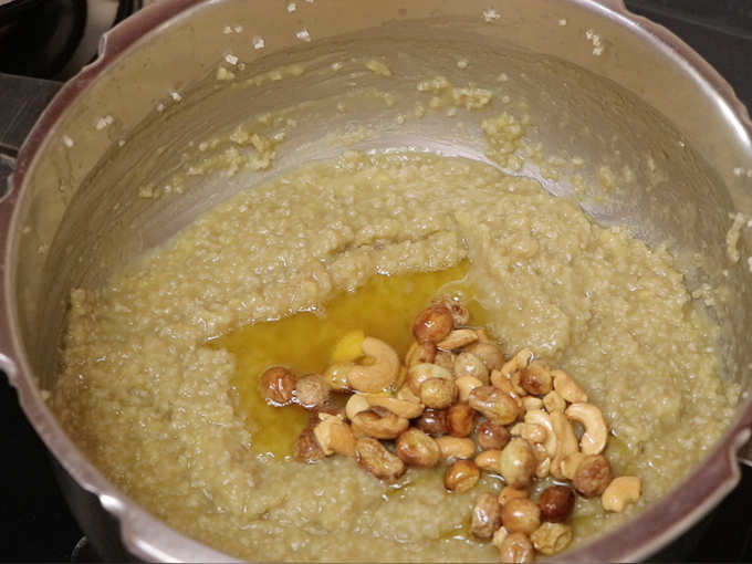 Add the dry fruits to the cooker