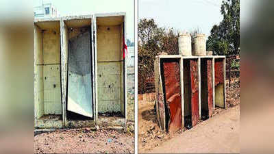 2 करोड़ रुपये में बनाए 292 शौचालय, किसी के दरवाजे गायब, किसी में कूड़ा भरा
