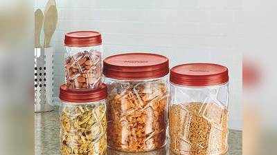 Storage Jar On Amazon : सामान को रखें सीलन से सुरक्षित, Amazon से 67 % के डिस्काउंच पर खरीदें Storage Jars