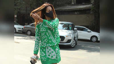 बाल लहराती और शॉर्ट ड्रेस पहने, यूं मुंबई की सड़कों पर दिखीं मलाइका अरोड़ा