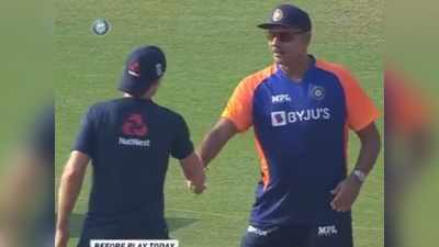 India vs England Test: रवि शास्त्री ने दोहरा शतक जड़ इतिहास रचने वाले जो रूट को पीठ थपथपाकर दी बधाई, देखें वीडियो