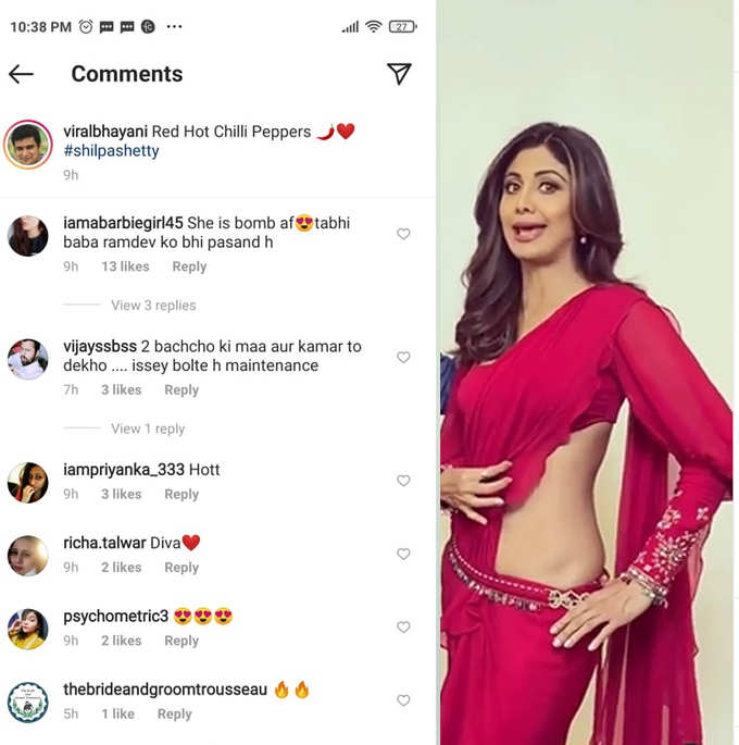 Shilpa shetty in red hot saree