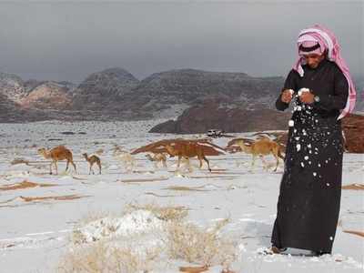 Saudi Arabia Snowfall: सऊदी अरब में भीषण बर्फबारी से टूटा 50 साल का रिकॉर्ड, कहीं यह ग्लोबल वॉर्मिंग तो नहीं?