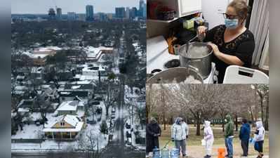 અમેરિકાઃ 35 લાખ લોકોના ઘરમાં વીજળી ડુલ, બરફ ઉકાળીને પીવા માટે મજબૂર