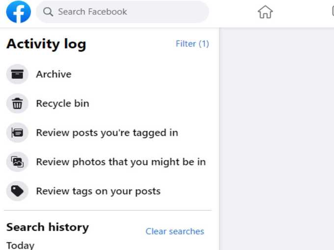 fb search history