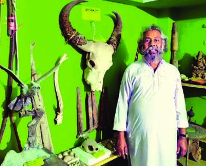 Khitish Goswami, the man who collects historical artifacts