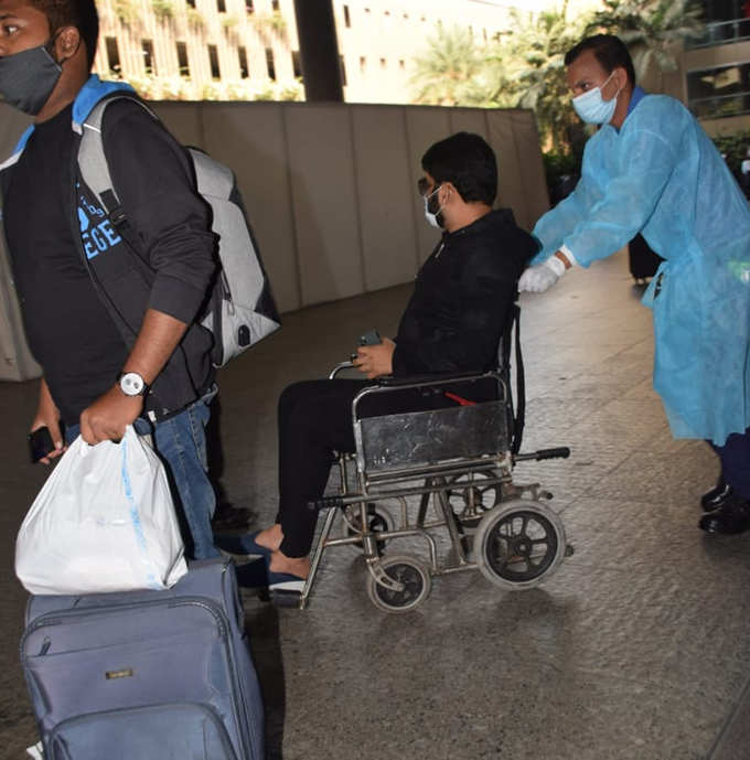 kapil sharma seated on a wheelchair