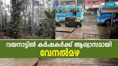 വയനാട്ടില്‍ കര്‍ഷകര്‍ക്ക് ആശ്വാസമായി വേനല്‍മഴ