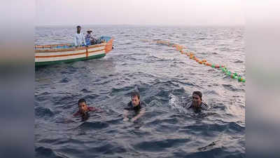 rahul gandhi : मच्छिमारांसोबत राहुल गांधींची समुद्रात उडी, मासेही पकडले
