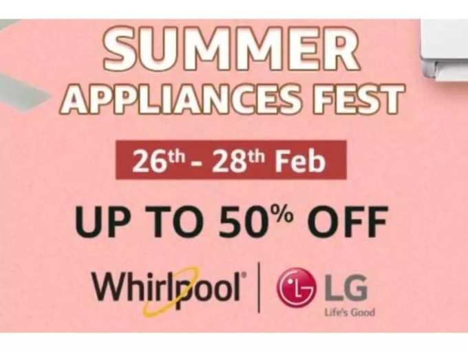 Discount offers on Amazon Summer Appliance Fest Sale