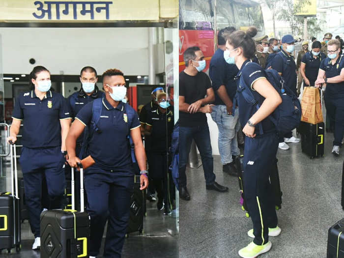 india w vs south africa w south african women cricket team arrived at lucknow for odi and t20 series