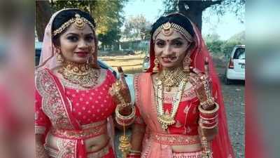 ગુજરાત પાલિકા-પંચાયત ચૂંટણી: કામરેજમાં બે સગી બહેનોએ લગ્ન પહેલા મતદાન કર્યું