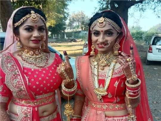 ગુજરાત પાલિકા-પંચાયત ચૂંટણી: કામરેજમાં બે સગી બહેનોએ લગ્ન પહેલા મતદાન કર્યું 
