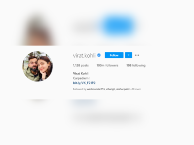 Virat Kohli 100 million followers on Instagram : विराट कोहली की इंस्टाग्राम पर 100 मिलियन पहुंची फॉलोअर्स की संख्या, बने दुनिया के पहले क्रिकेटर