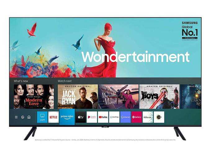 Samsung 108 cm (43 Inches) Wondertainment Series Ultra HD LED Smart TV UA43TUE60FKXXL (Black) (2020 model)