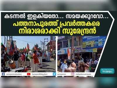 പത്തനാപുരത്ത് പ്രവർത്തകരെ നിരാശരാക്കി കെ സുരേന്ദ്രൻ