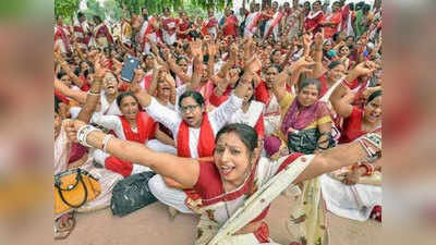 लखनऊ: कांग्रेस ने बीजेपी पर लगाया आंगनबाड़ी और आशा कार्यकर्ताओं के प्रति सौतेला व्यवहार करने का आरोप