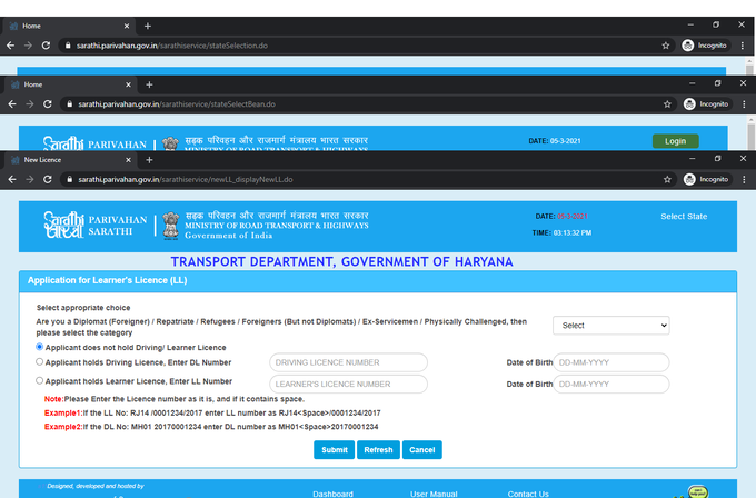 Learner&#39;s Driving License Online Application Step 5