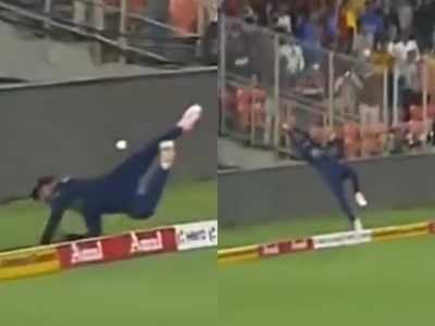 India vs England 1st T20 : गेंद जा रही थी बाउंड्री लाइन से बाहर 6 रन के लिए, तभी सुपरमैन केएल राहुल ने कुछ कर दिया ऐसा...