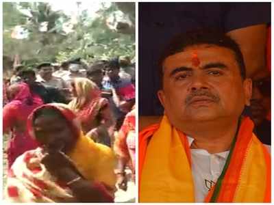 West Bengal Assembly Election 2021: নন্দীগ্রামে শুভেন্দুর কনভয়ের সামনে ঝাঁটা-জুতো হাতে মহিলাদের বিক্ষোভ