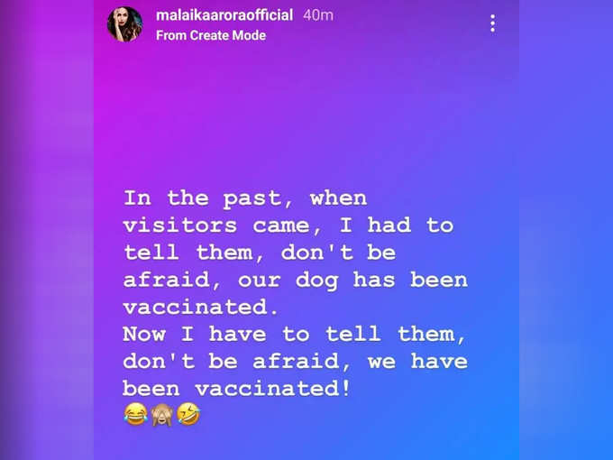 Malaika Arora Instagram Story