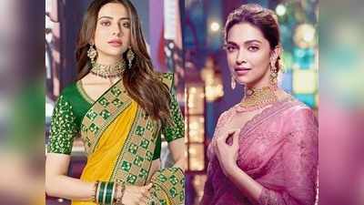 Bollywood Saree Look : दीपिका और रकुल प्रीत जैसा सेम साड़ी लुक अब केवल 599 रुपए में