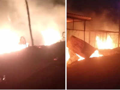 लखनऊ: रजाई-गद्दे की दुकान में लगी आग, आसपास की आधा दर्जन दुकानें भी जलकर हुई खाक