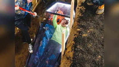 Mrbeast Coffin Video: जमीन के अंदर ताबूत में 50 घंटे तक जिंदा दफन रहा यूट्यूबर, वीडियो महावायरल