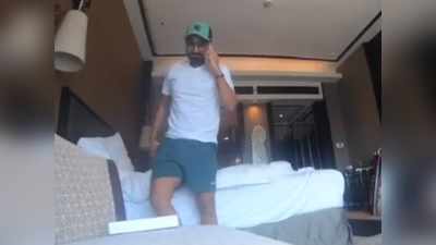 IPL 14 : क्वारंटीन में क्या कर रहे हैं ऑलराउंडर राहुल तेवतिया, होटल के बेडरूम वाला वीडियो हुआ वायरल