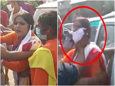 BJP প্রার্থী পাপিয়া অধিকারীকে চড়, ঘাড়ধাক্কা দেওয়ার অভিযোগ