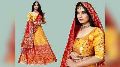 Silk Lehenga Choli : 3,599 रुपए की ये डिजाइनर Lehenga Choli सिर्फ 1,262 रुपए में