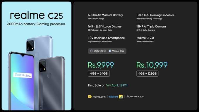 Realme C25 Price And Specifications