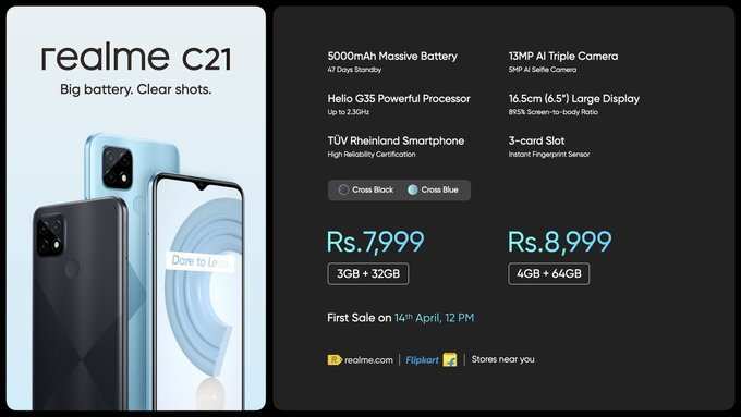 Realme C21 Price And Specifications