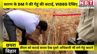Chhapra News: सारण के डीएम का देसी अंदाज, खेत में पहुंचे और करने लगे गेहूं की फसल की कटाई
