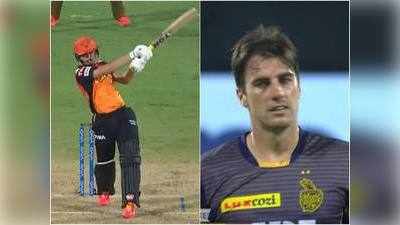 SRH vs KKR Video: पहली ही गेंद पर अब्‍दुल समद ने जड़ा छक्‍का, ताकते रह गए पैट कमिंस