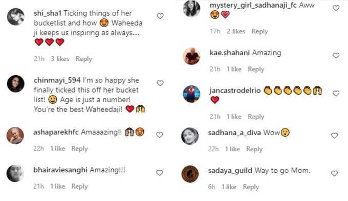 waheeda comments