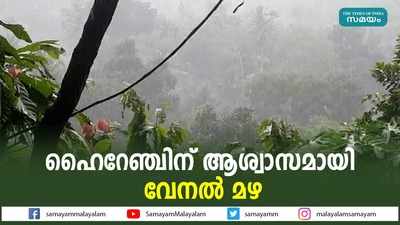 ഹൈറേഞ്ചിന് ആശ്വാസമായി വേനല്‍ മഴ 