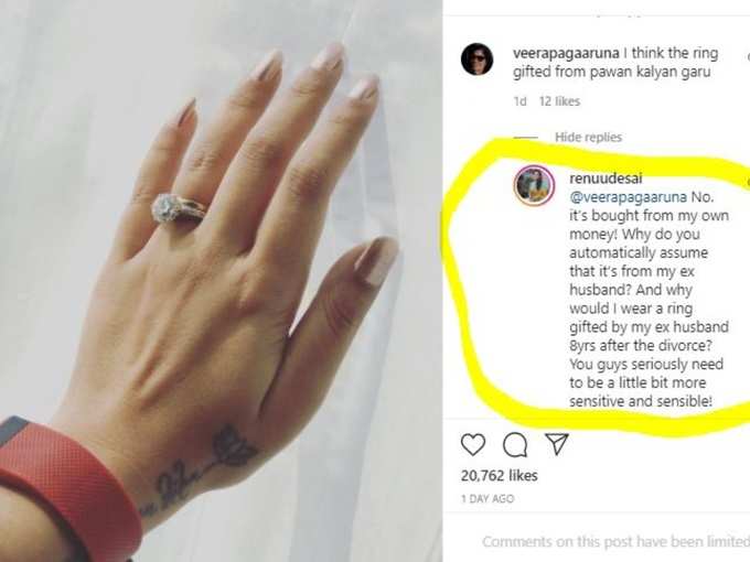 Renu Desai About Diamond Ring