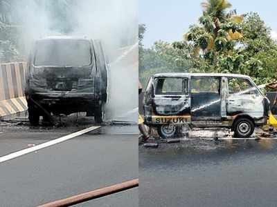 ഓടിക്കൊണ്ടിരുന്ന വാഹനം കത്തിച്ചാമ്പലായി! സംഭവം ആലപ്പുഴ ബൈപ്പാസിൽ, വീഡിയോ കാണാം