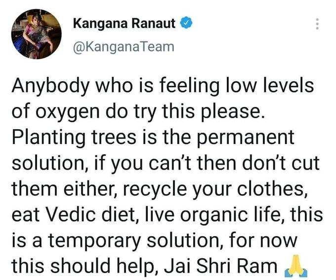 Kangana Ranaut Tweet