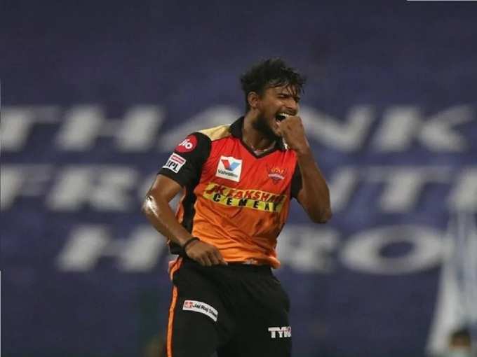 T Natarajan Sunrisers Hyderabad